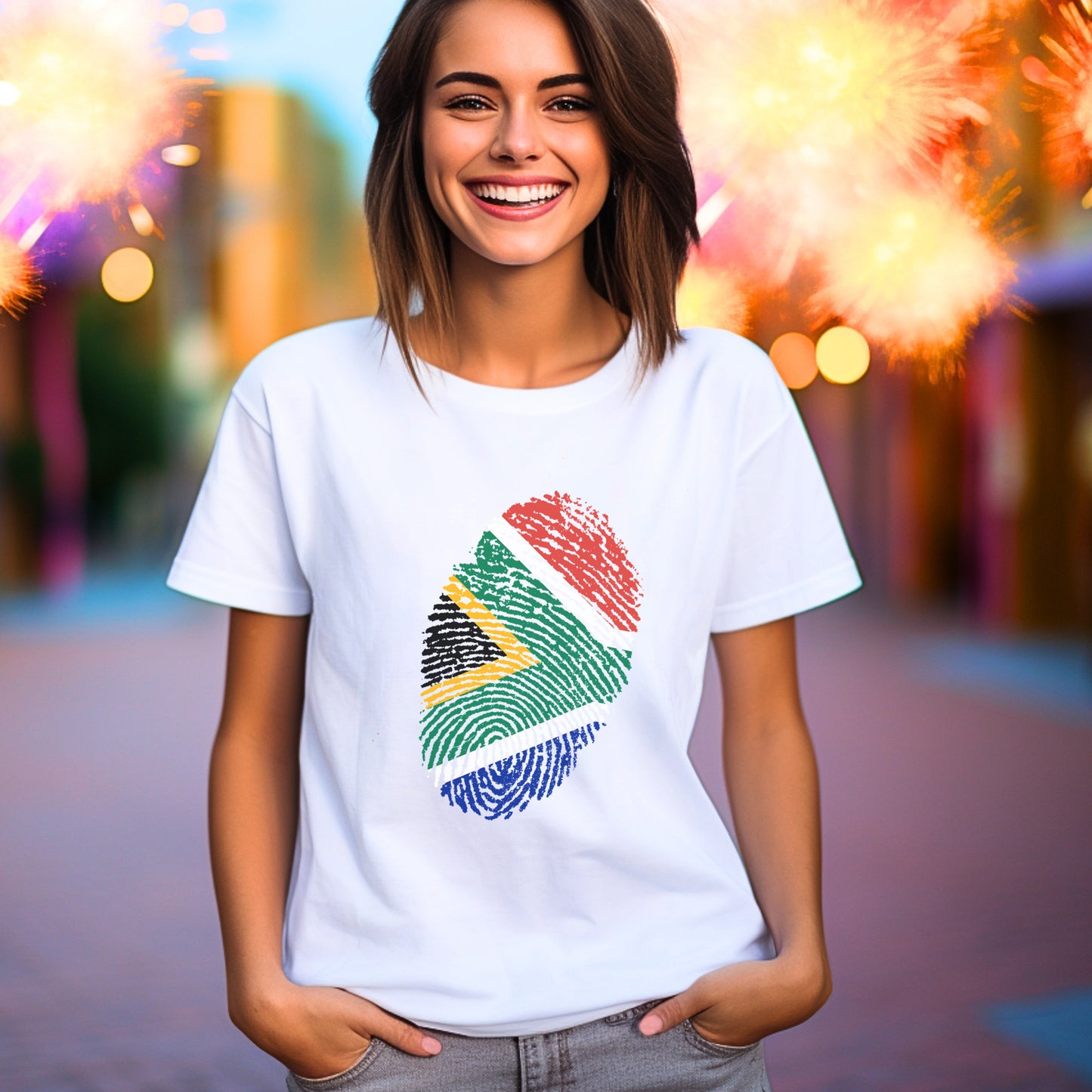 SA Finger Print Women T-Shirts